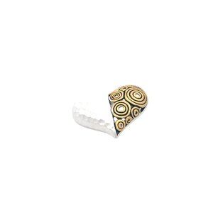 925 Sterling Silver Pendant Heart Spiral Matte Finish Two Tone